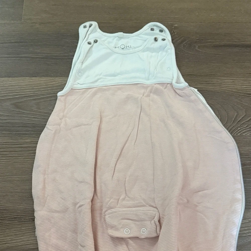 Mori Clever Year Round Sleep Sack 0.5 TOG pink stripes - 2m-2T